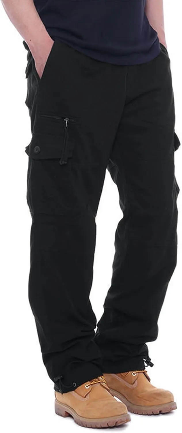 GOFULY Mens Cargo Pants Casual with Pockets Relaxed Fit Pants Ripstop Stretch Sweatpants Outdoor Baggy Pants Men Lightweight