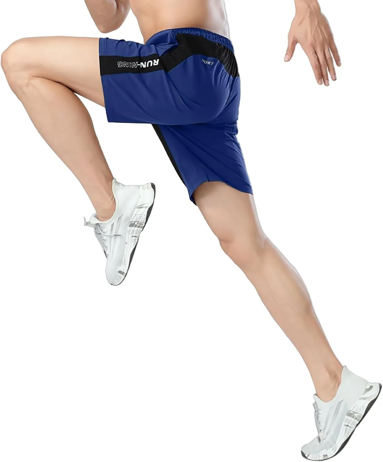 Gym Shorts Men Loose-Fit Quick Dry Lightweight Running Workout Athletic Casual Shorts with Pockets