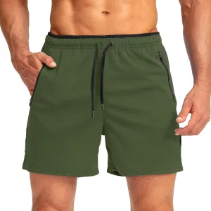 HAVUITYY Men's Casual Shorts 2025 Summer Beach Elastic Waist Drawstring Lightweight Pants Hiking Athletic Workout Shorts