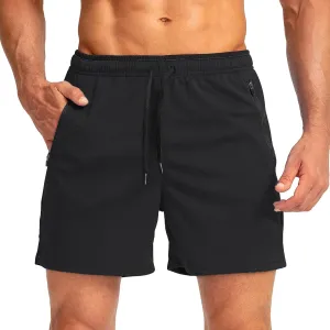 HAVUITYY Men's Casual Shorts 2025 Summer Beach Elastic Waist Drawstring Lightweight Pants Hiking Athletic Workout Shorts
