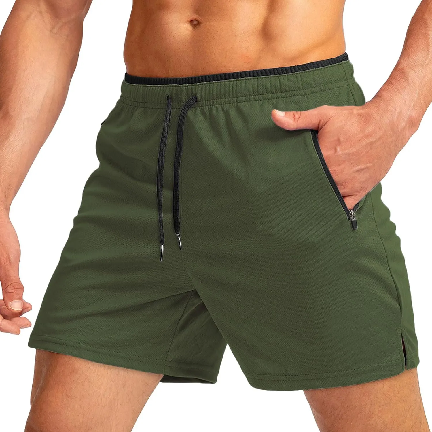 HAVUITYY Men's Casual Shorts 2025 Summer Beach Elastic Waist Drawstring Lightweight Pants Hiking Athletic Workout Shorts