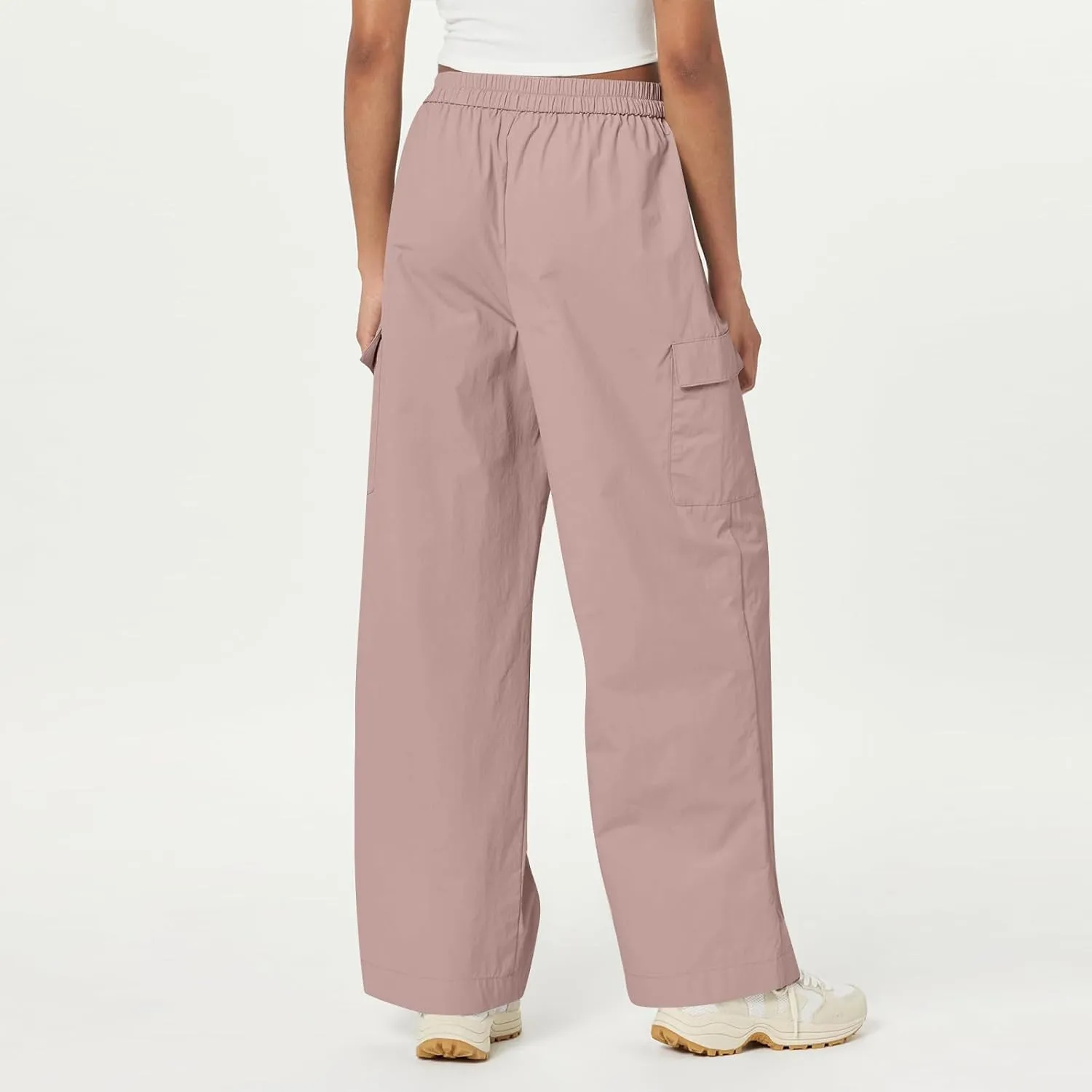 High Waisted Cargo Pants Women Y2K Drawstring Baggy Trendy Trousers with Pockets Casual Sweatpants Streetwear