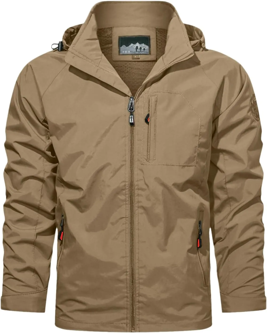 Hiking Rain Jacket Blouse Men's Windproof Jacket Lightweight Windbreaker Bomber Jackets Snowboarding Hooded Coat