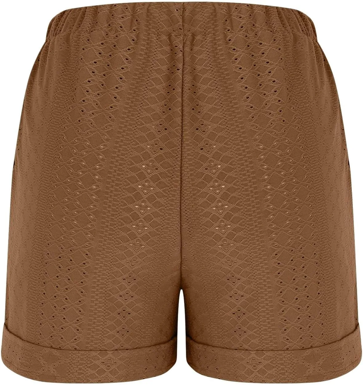 hlysgo Women's Eyelet Shorts Wide Leg High Waisted Drawstring Going Out Short 2025 Trendy Summer Casual Shorts with Pockets