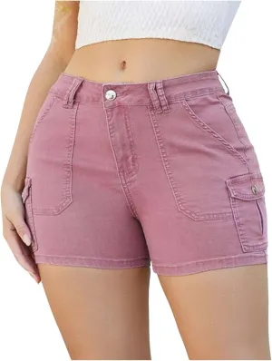 Hvyesh Womens Jean Shorts High Waisted Butt Lifting Denim Jeans for Women Comfy and Soft Sexy Short Woman