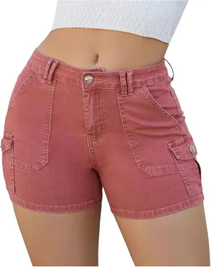 Hvyesh Womens Jean Shorts High Waisted Butt Lifting Denim Jeans for Women Comfy and Soft Sexy Short Woman