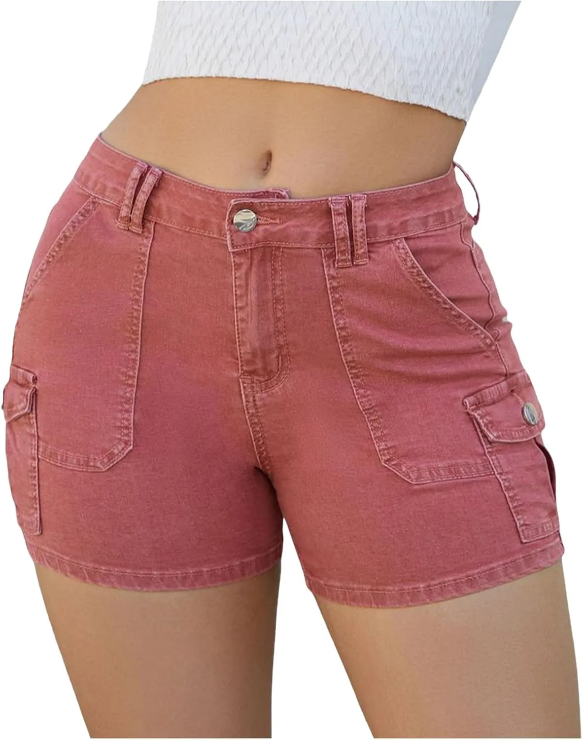Hvyesh Womens Jean Shorts High Waisted Butt Lifting Denim Jeans for Women Comfy and Soft Sexy Short Woman