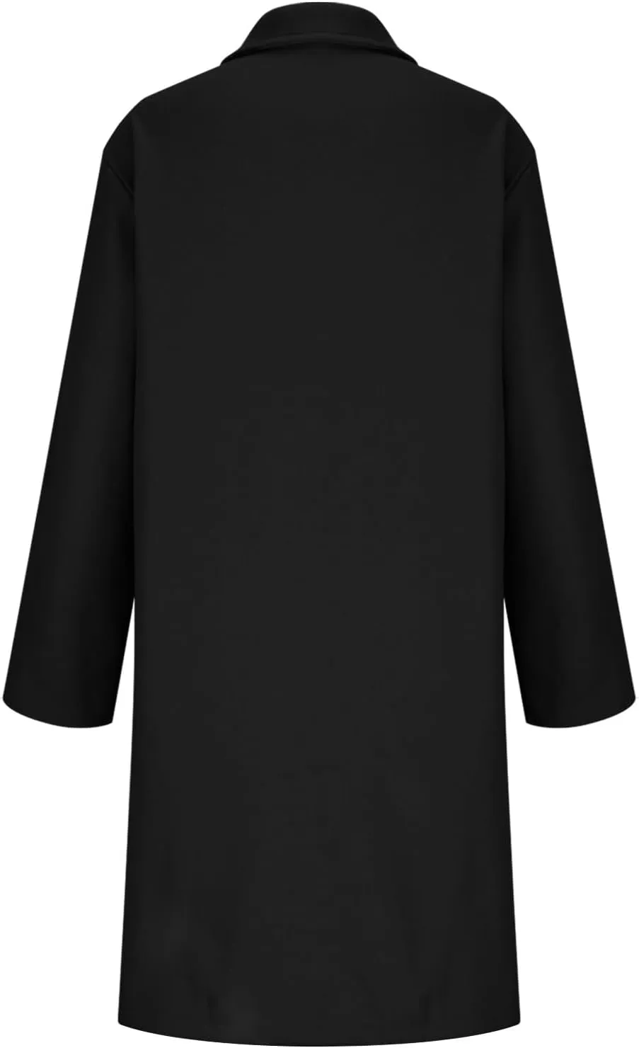 JOAU Women's Notch Lapel Double Breasted Wool Blend Peacoat Mid-Long Winter Warm Trench Coat Fashion Comfy Overcoat Jackets