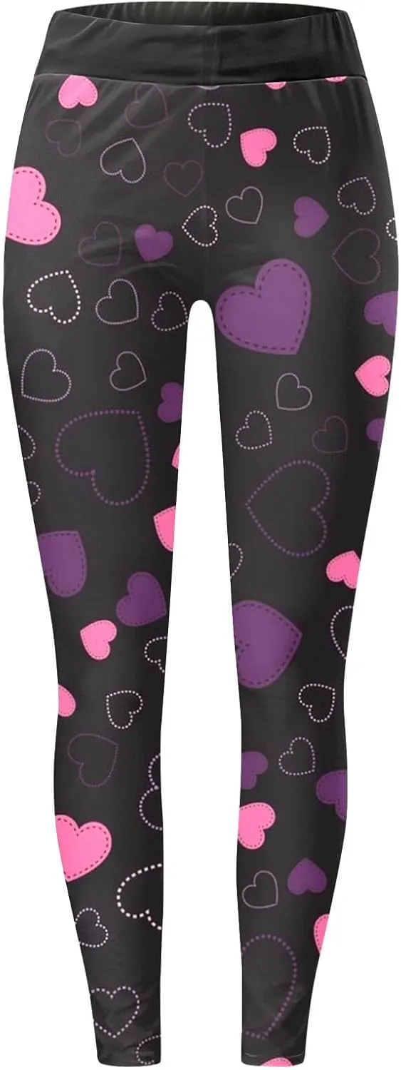 LCMTWX Valentines Day Leggings for Women Waist Pocket Jeans Pants Slim Button High Denim Women Solid Elastic Color Pants