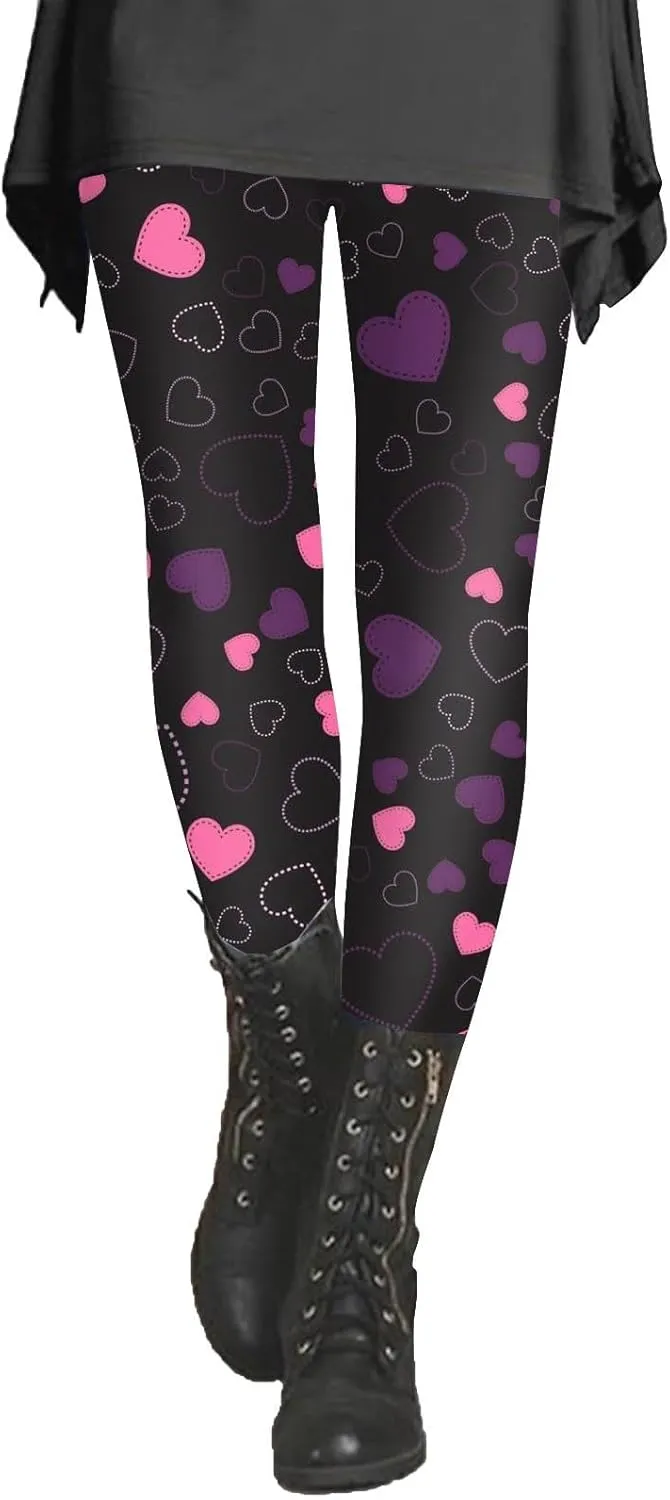 LCMTWX Valentines Day Leggings for Women Waist Pocket Jeans Pants Slim Button High Denim Women Solid Elastic Color Pants
