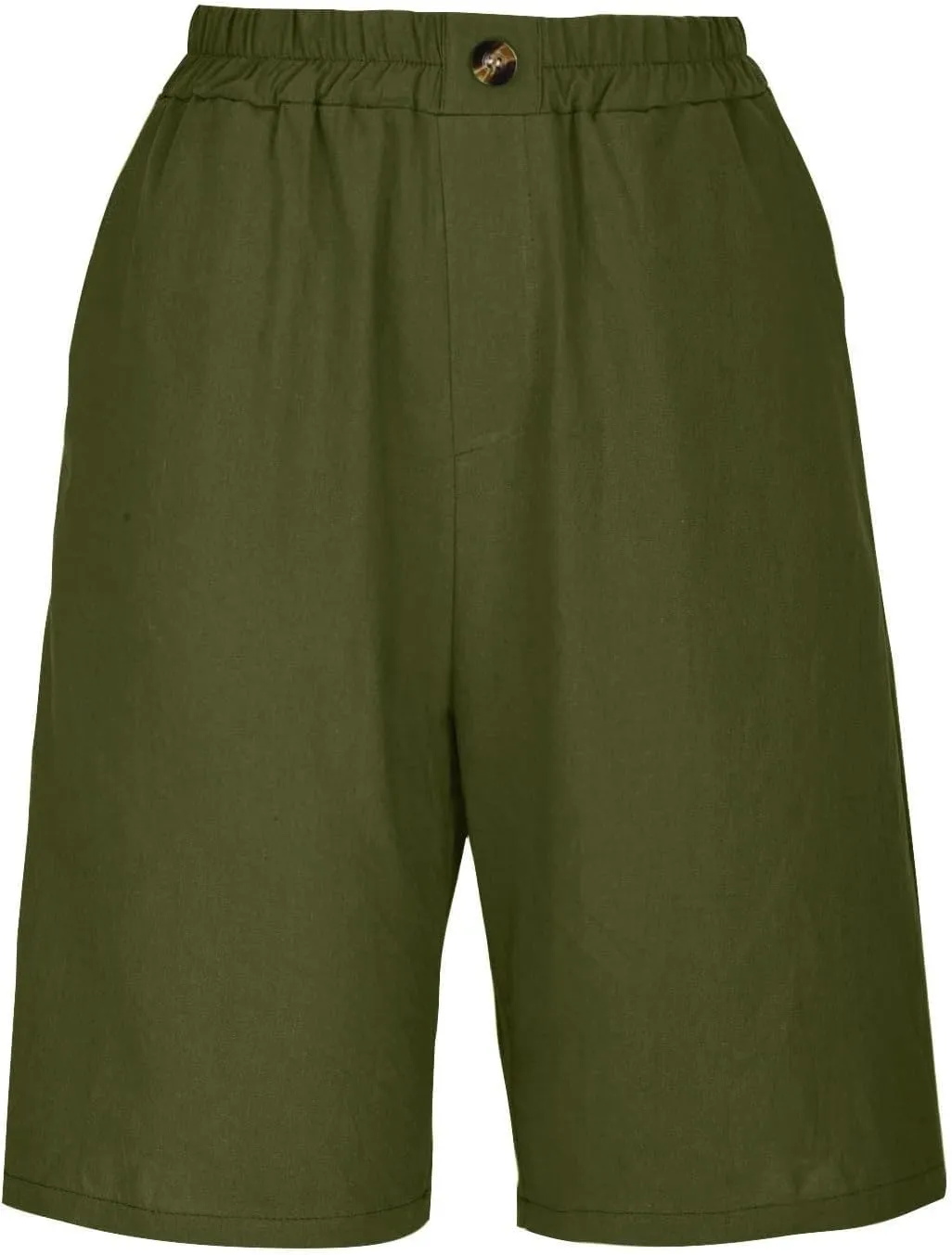 Linen Shorts for Women Summer High Elastic Waisted Dressy Casual Bermuda Shorts Pleated Wide Leg Joggers Sweatpants
