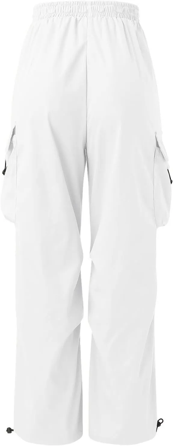 Men Cargo Joggers Pants Parachute Pants Lounge Drawstring Relaxed Fit Hip Hop Lightweight Stretch Loose Workout Pants