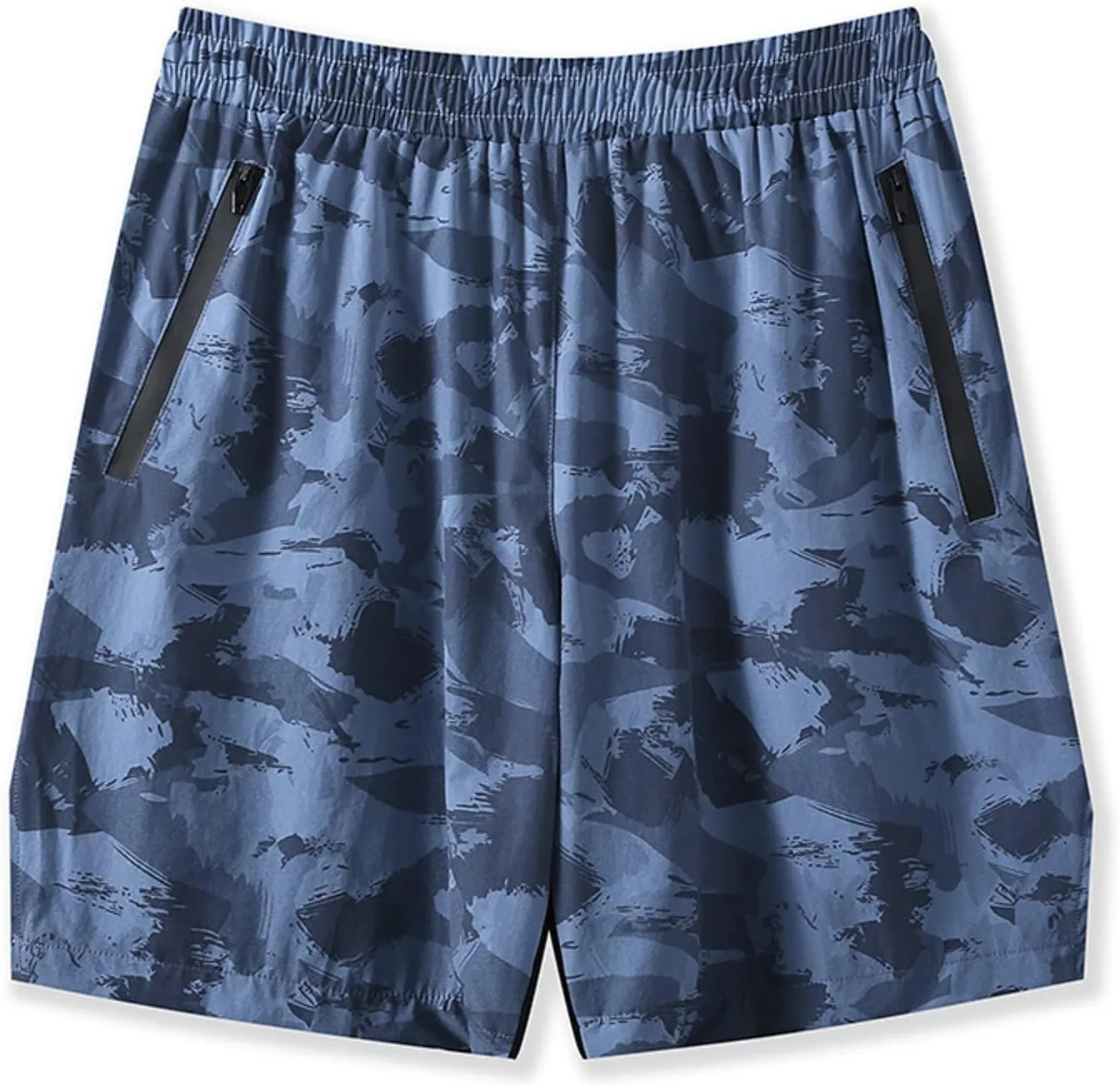 Men Workout Running Shorts Lightweight Gym Athletic Shorts for Men with Zipper Pockets Quick Dry Gym Workout Athletic Shorts