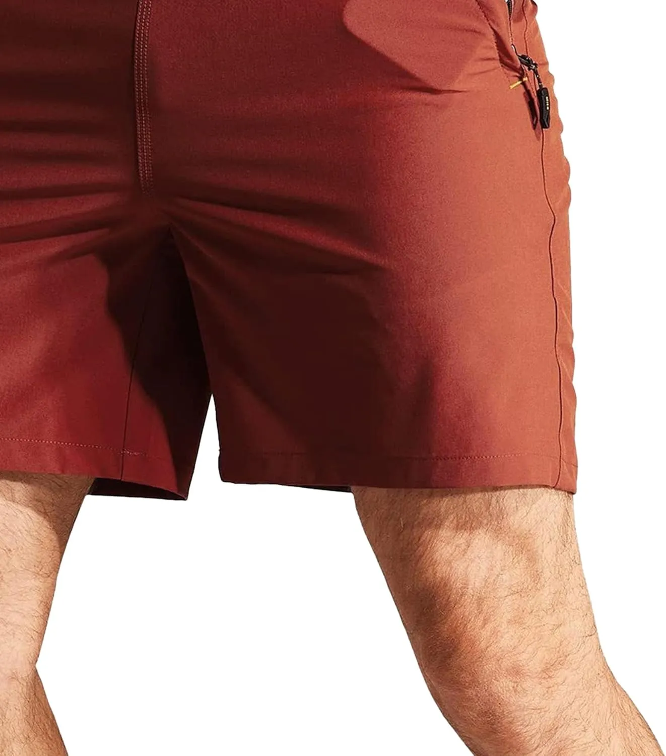 Men's 7" Stretch Quick Dry Summer Shorts Breathable Comfort Running Short Solid Loose Fit Workout Shorts