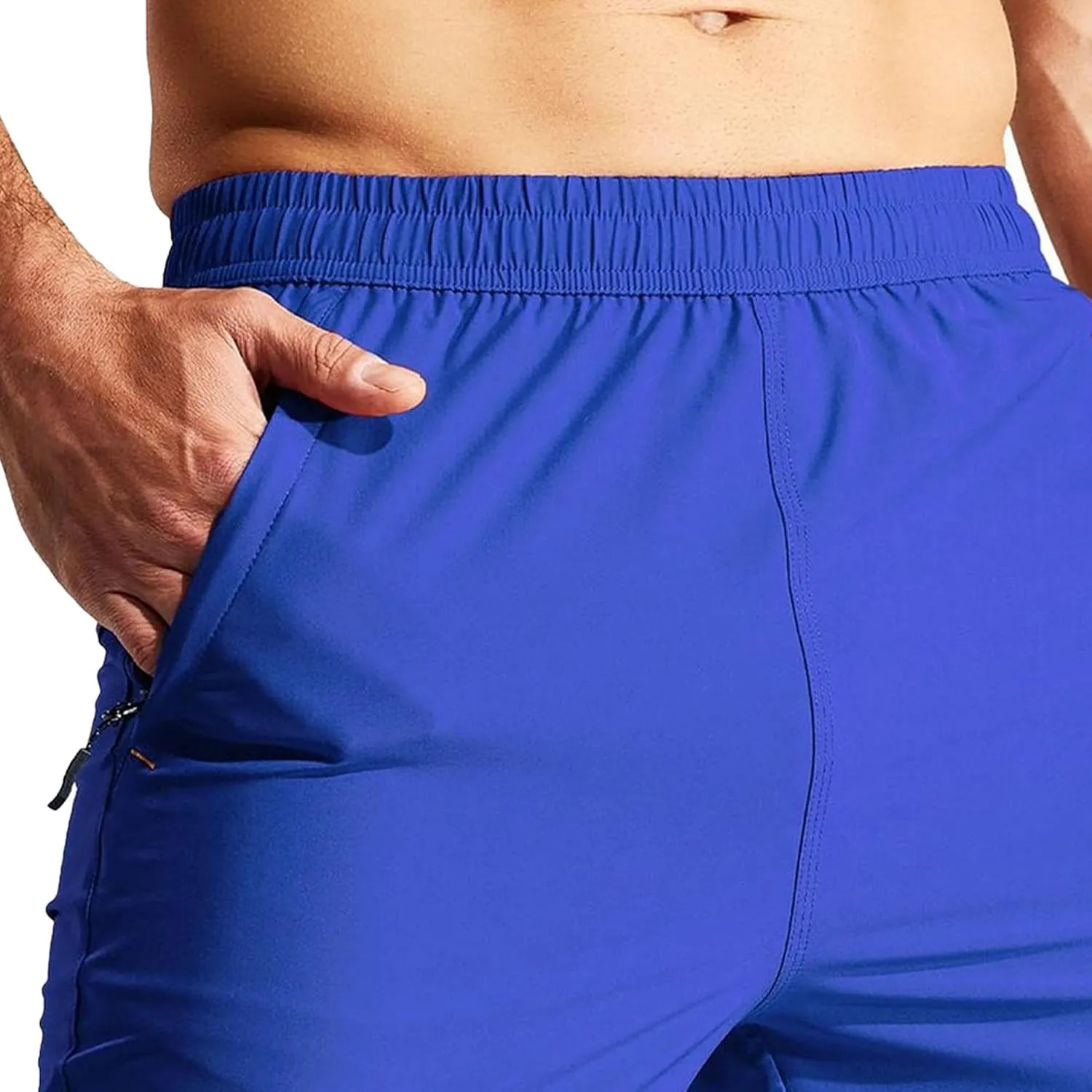 Men's 7" Stretch Quick Dry Summer Shorts Breathable Comfort Running Short Solid Loose Fit Workout Shorts