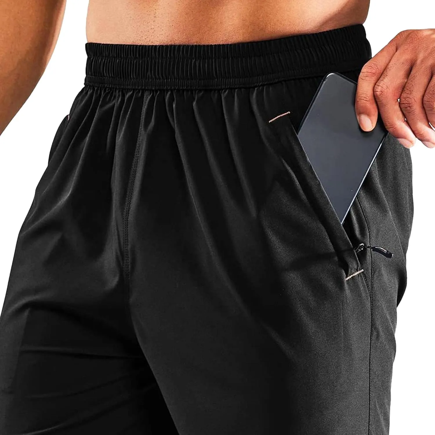Men's 7" Stretch Quick Dry Summer Shorts Breathable Comfort Running Short Solid Loose Fit Workout Shorts