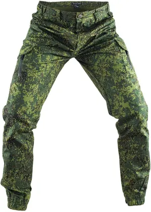 Men's Camo Jogger Pants Military Army Combat Cargo Pants Leg-Bound Tapered Casual Camouflage Tactical Pants