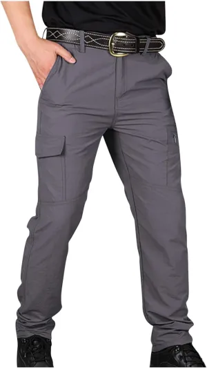 Men's Cargo Pants Outdoor Active Quick Dry Camping Fishing Pants Workout Regular Straight Stretch Pants With Multi Pockets