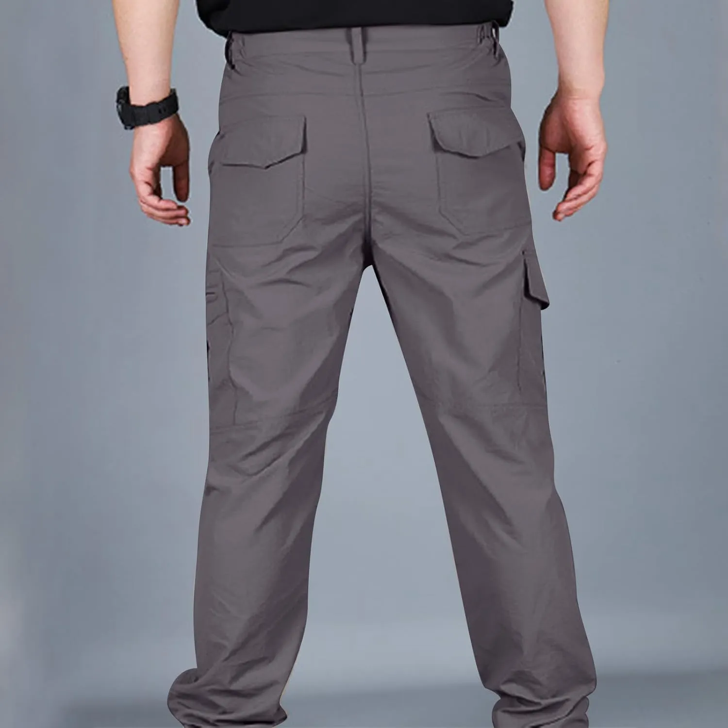 Men's Cargo Pants Outdoor Active Quick Dry Camping Fishing Pants Workout Regular Straight Stretch Pants With Multi Pockets