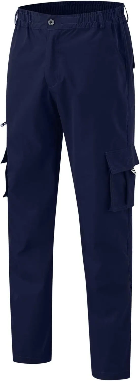 Men's Cargo Sweatpants Open Bottom Hiking Jogger Cargo Sweatpants for Men with Pockets Mens Black Sweatpants