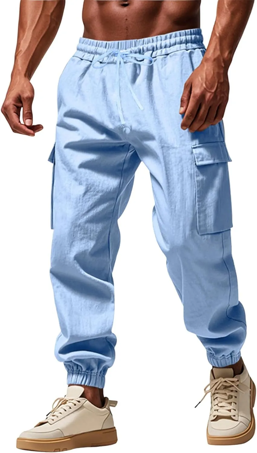 Mens Cargo Work Pants, Ripstop Stretch Tactical Pants, Outdoor Water Resistant Hiking Pants