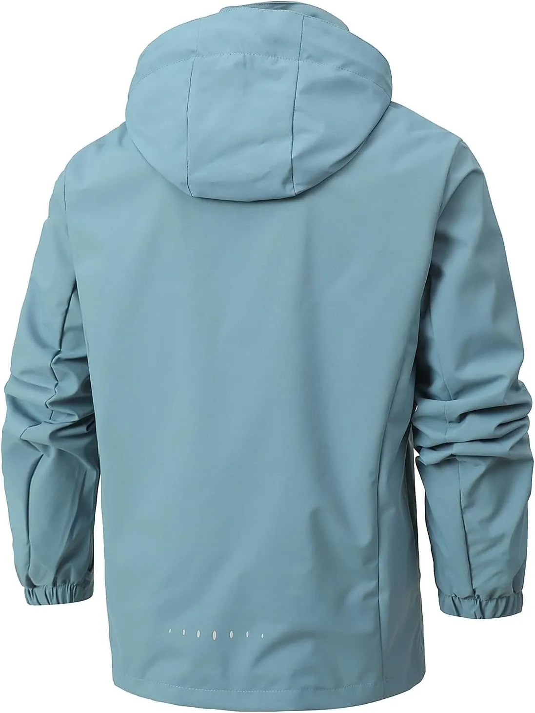 Men's Comfy Lightweight Waterproof Hooded Rain Jacket Outdoor Raincoat Shell Jacket for Hiking Travel Windbreakers