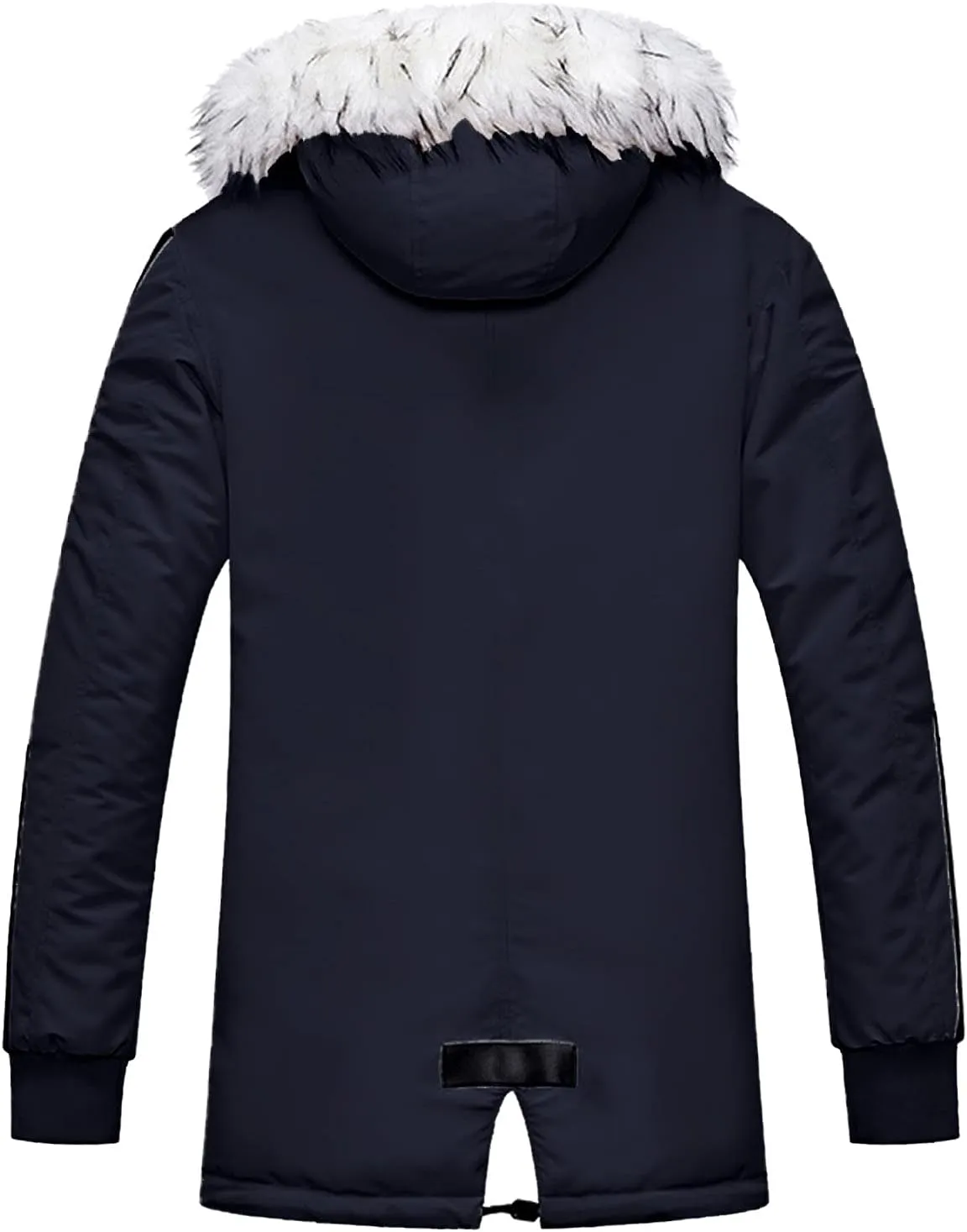 Mens Faux Fur Hooded Puffer Down Parka Coats Thicken Winter Trench Warm Padded Jackets Windproof Windbreakers