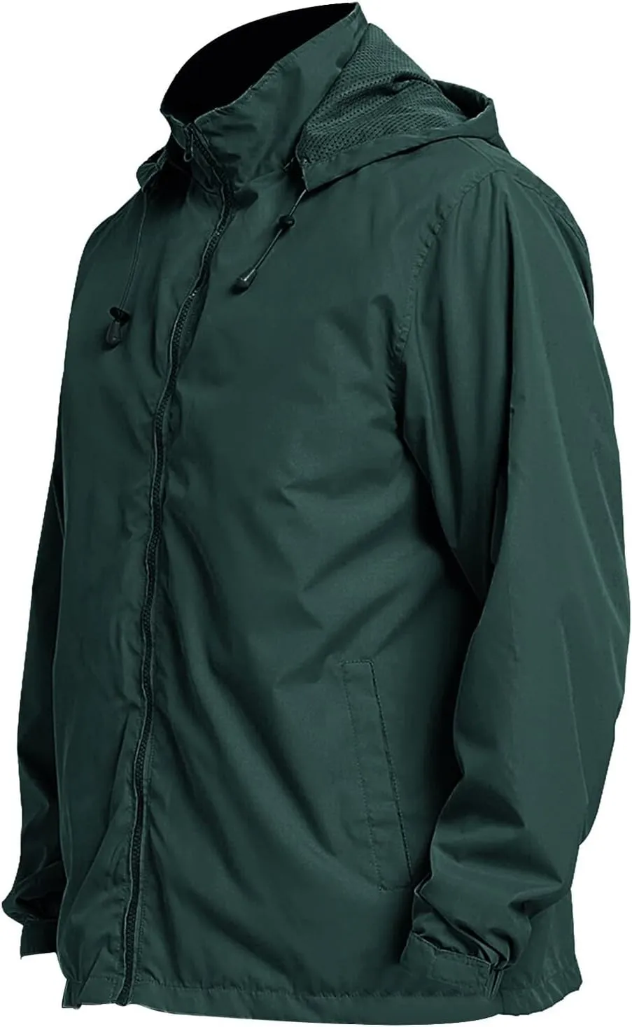 Mens Lightweight Hiking Rain Jackets with Hood Outdoor Travel Waterproof Raincoat Packable Shell Cycling Windbreakers