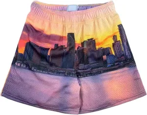 Mens Mesh Running Gym Shorts Quick-Dry with Graphic Print Lightweight Athletic Casual Shorts Pockets