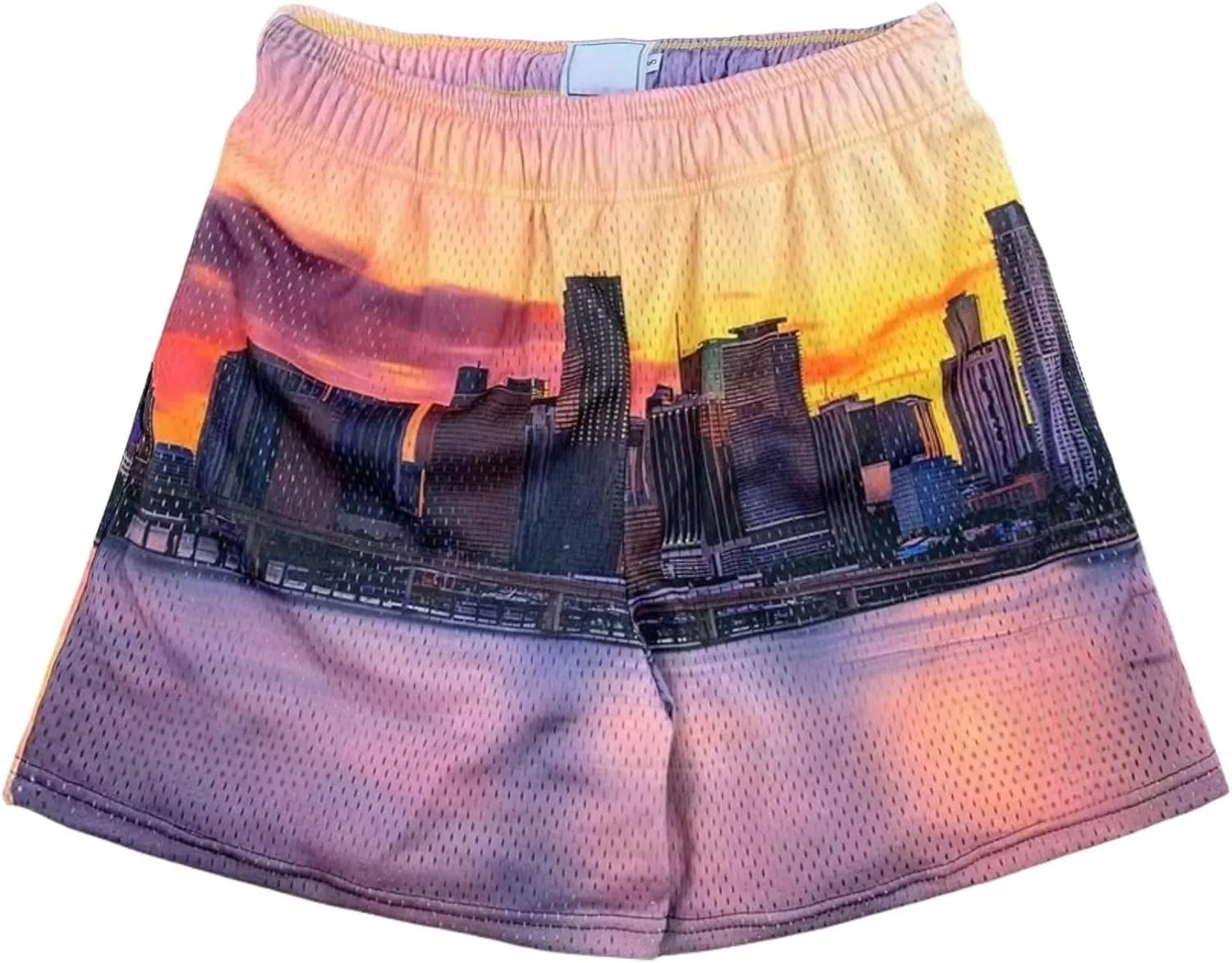 Mens Mesh Running Gym Shorts Quick-Dry with Graphic Print Lightweight Athletic Casual Shorts Pockets