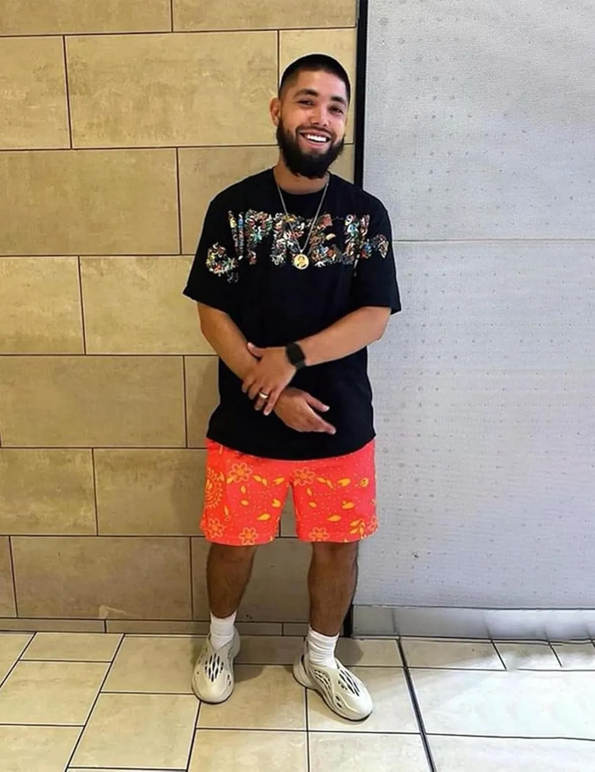 Mens Mesh Running Gym Shorts Quick-Dry with Graphic Print Lightweight Athletic Casual Shorts Pockets