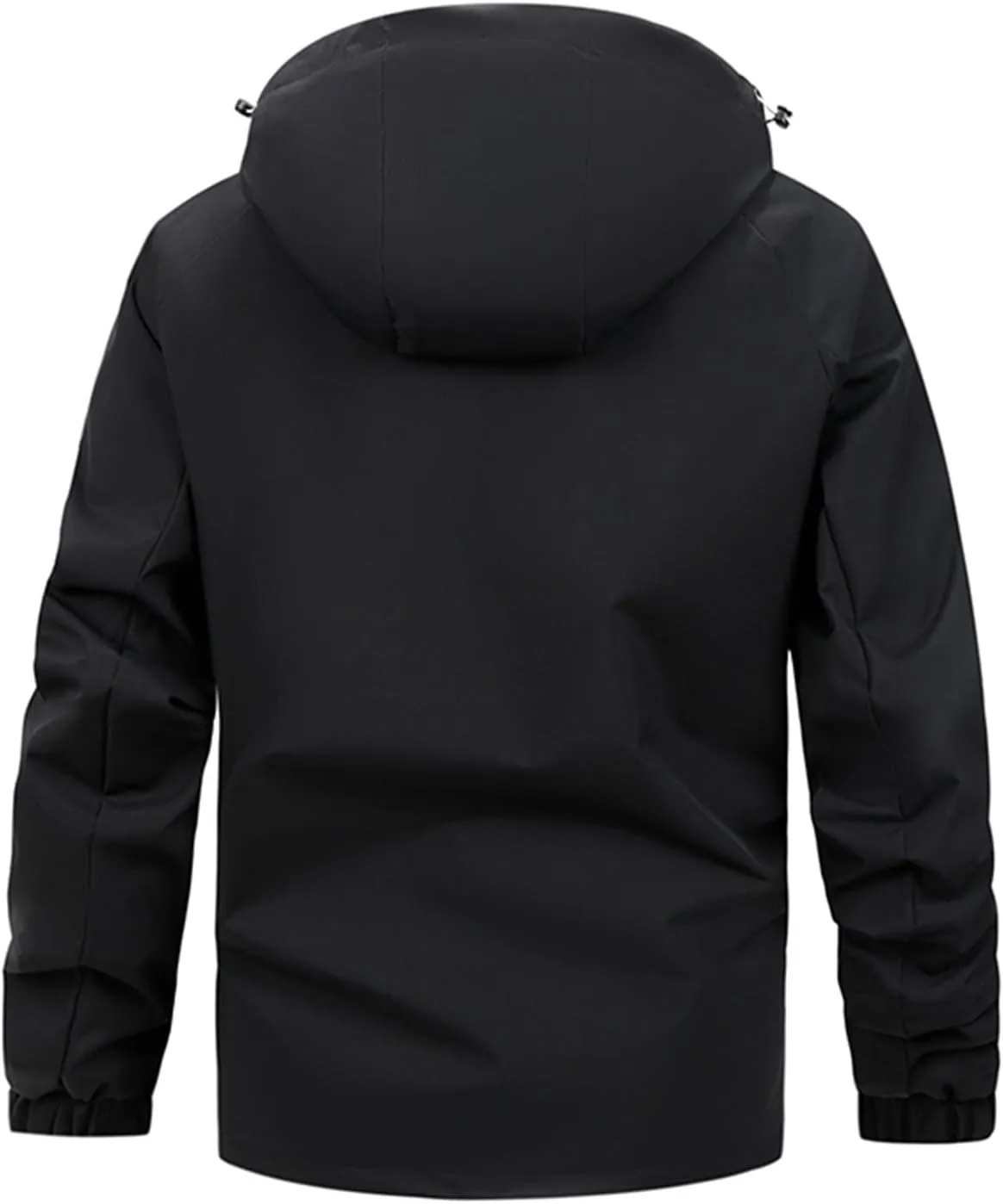 Mens Rain Jackets Waterproof with Hood Outdoor Hiking Raincoats Lightweight Slim Fit Softshell Windbreakers Jackets