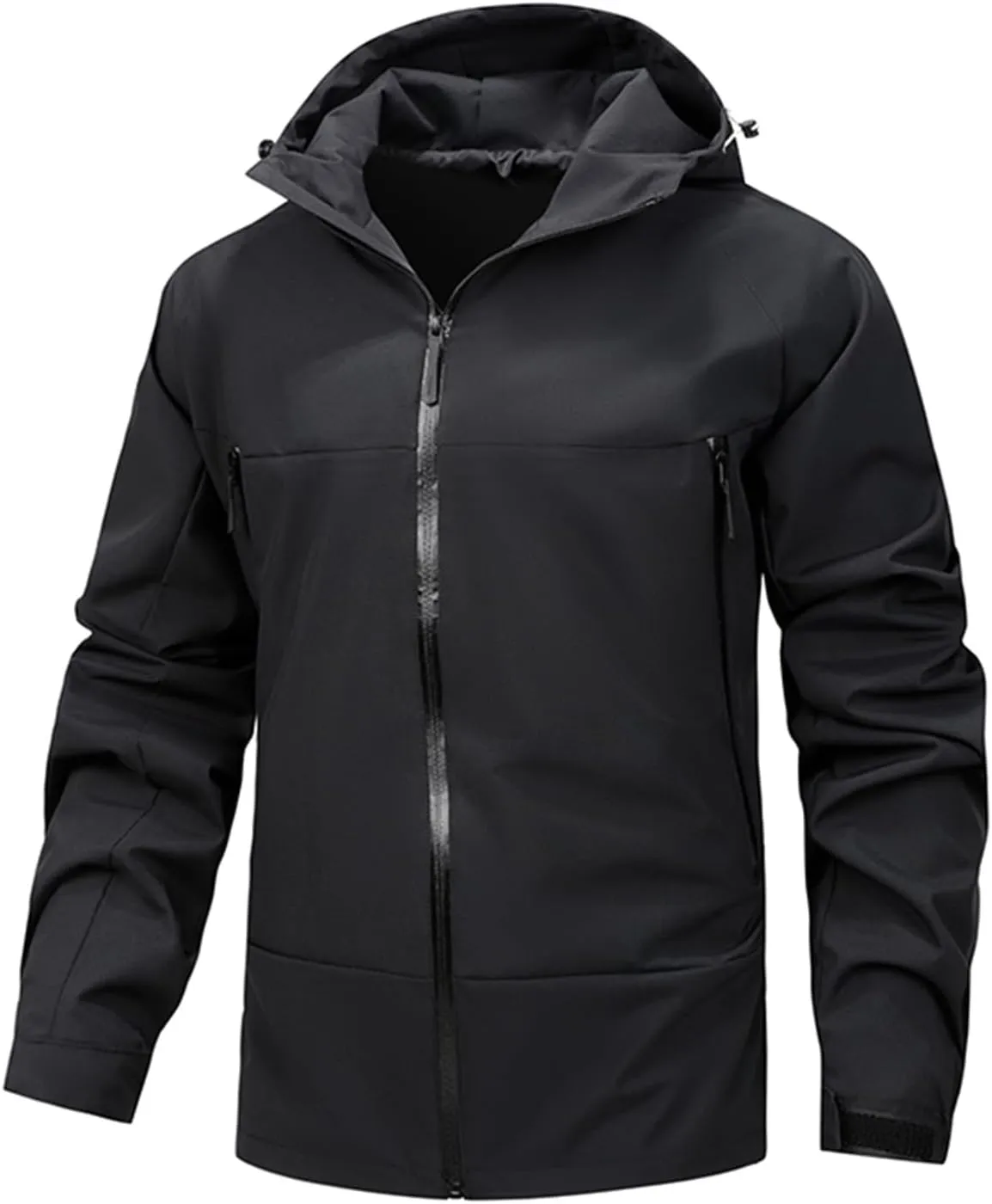 Mens Rain Jackets Waterproof with Hood Outdoor Hiking Raincoats Lightweight Slim Fit Softshell Windbreakers Jackets