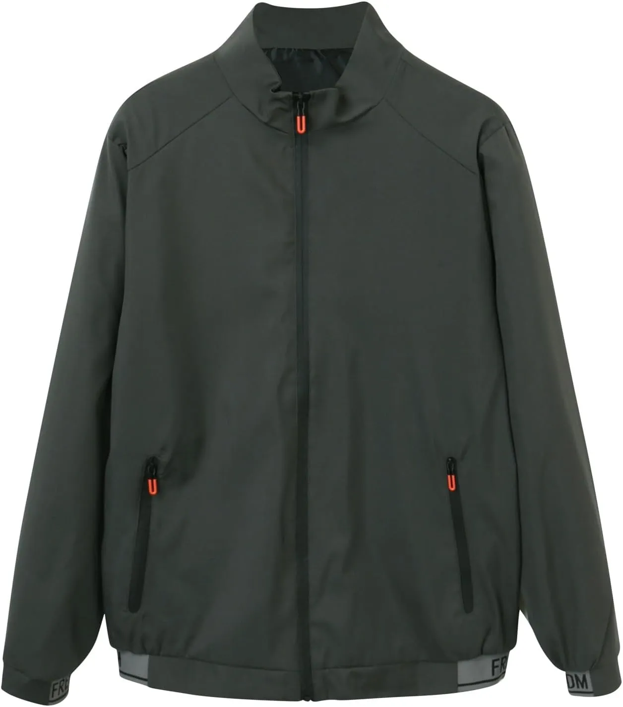 Mens Rain Jackets Zip Up Hooded Waterproof Windbreakers Loose Lightweight Coats Lapel Fashion Clothes with Pockets