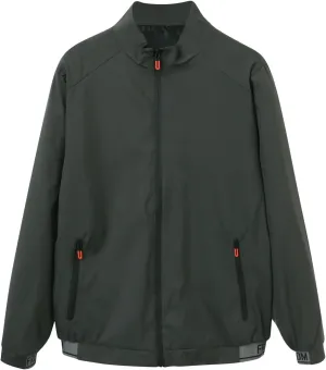 Mens Rain Jackets Zip Up Hooded Waterproof Windbreakers Loose Lightweight Coats Lapel Fashion Clothes with Pockets