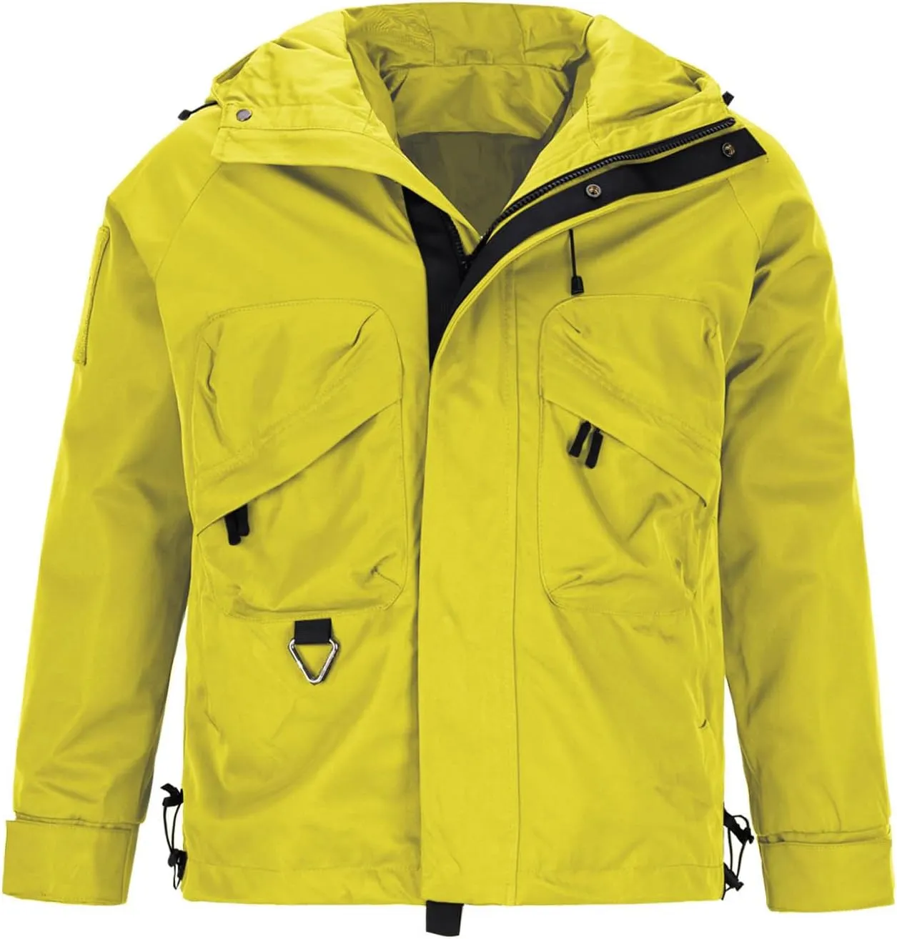 Mens Raincoat Water-Resistant Windbreakers Mountain Sports Jacket Men Winter Outdoor Travel Hooded Jacket Zip Up