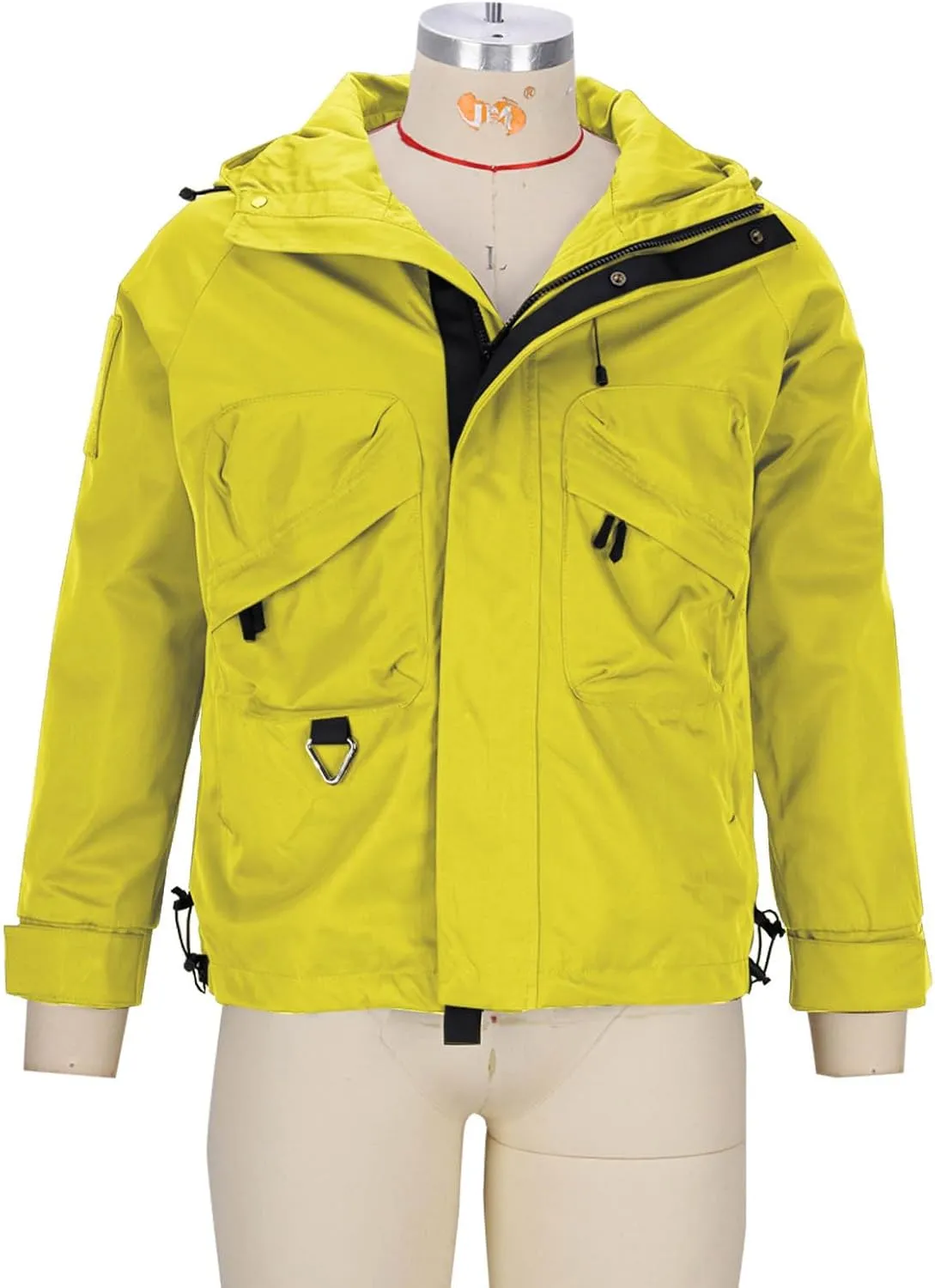 Mens Raincoat Water-Resistant Windbreakers Mountain Sports Jacket Men Winter Outdoor Travel Hooded Jacket Zip Up