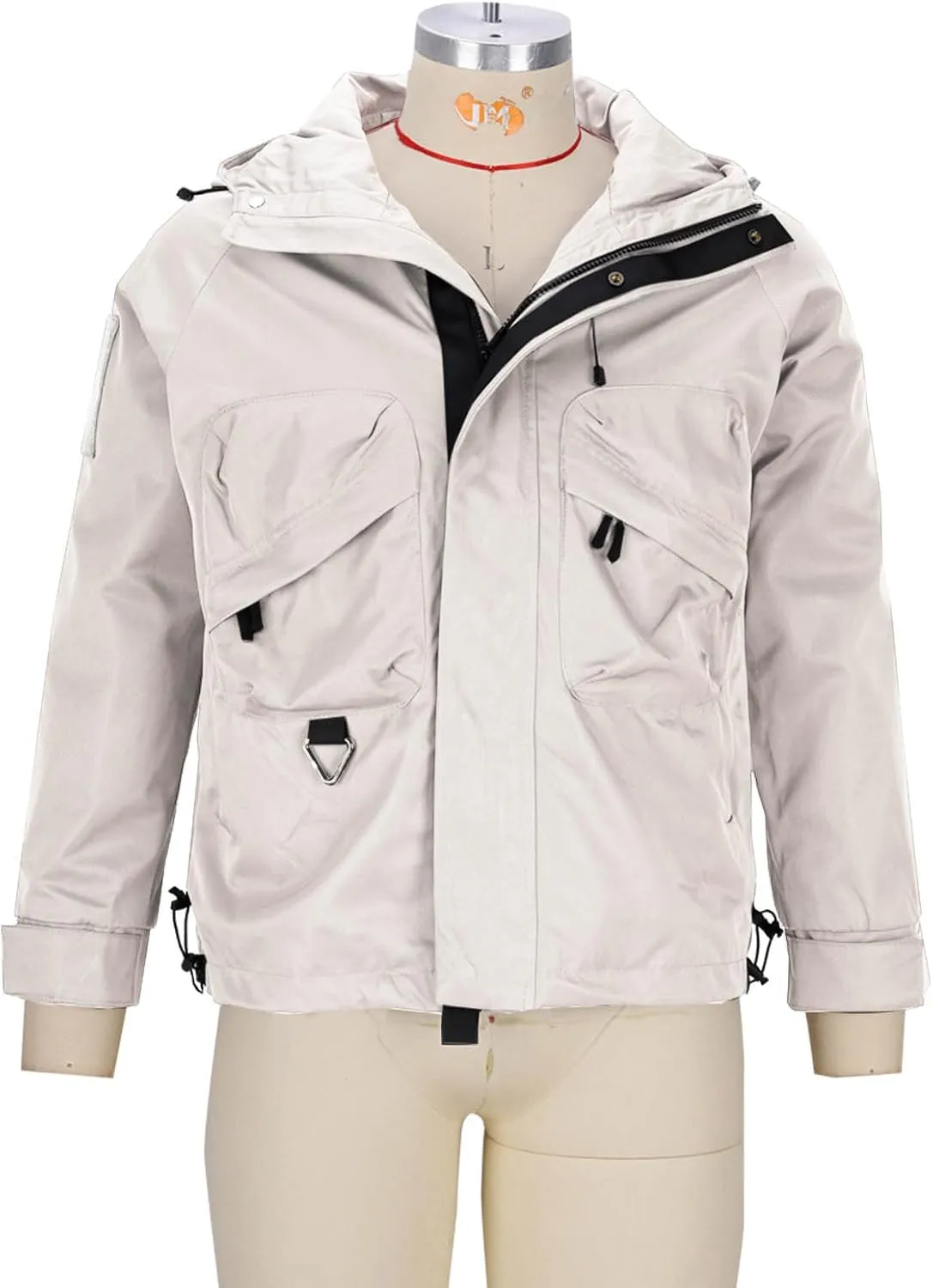 Mens Raincoat Water-Resistant Windbreakers Mountain Sports Jacket Men Winter Outdoor Travel Hooded Jacket Zip Up