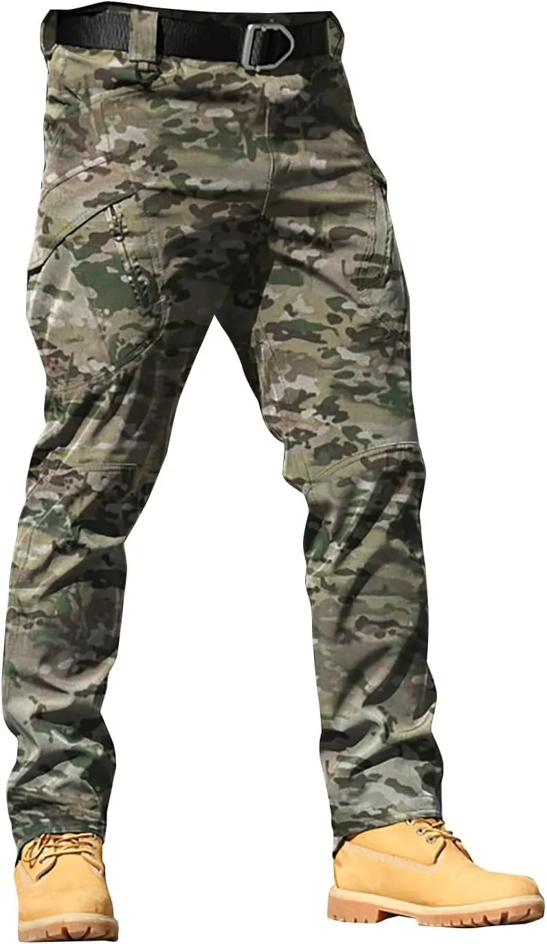 Mens Resort Wear 2025 Camo Cargo Pants Y2k Men Baggy Camouflage Pants Oversized Joggers Trousers Sweatpants with Pockets