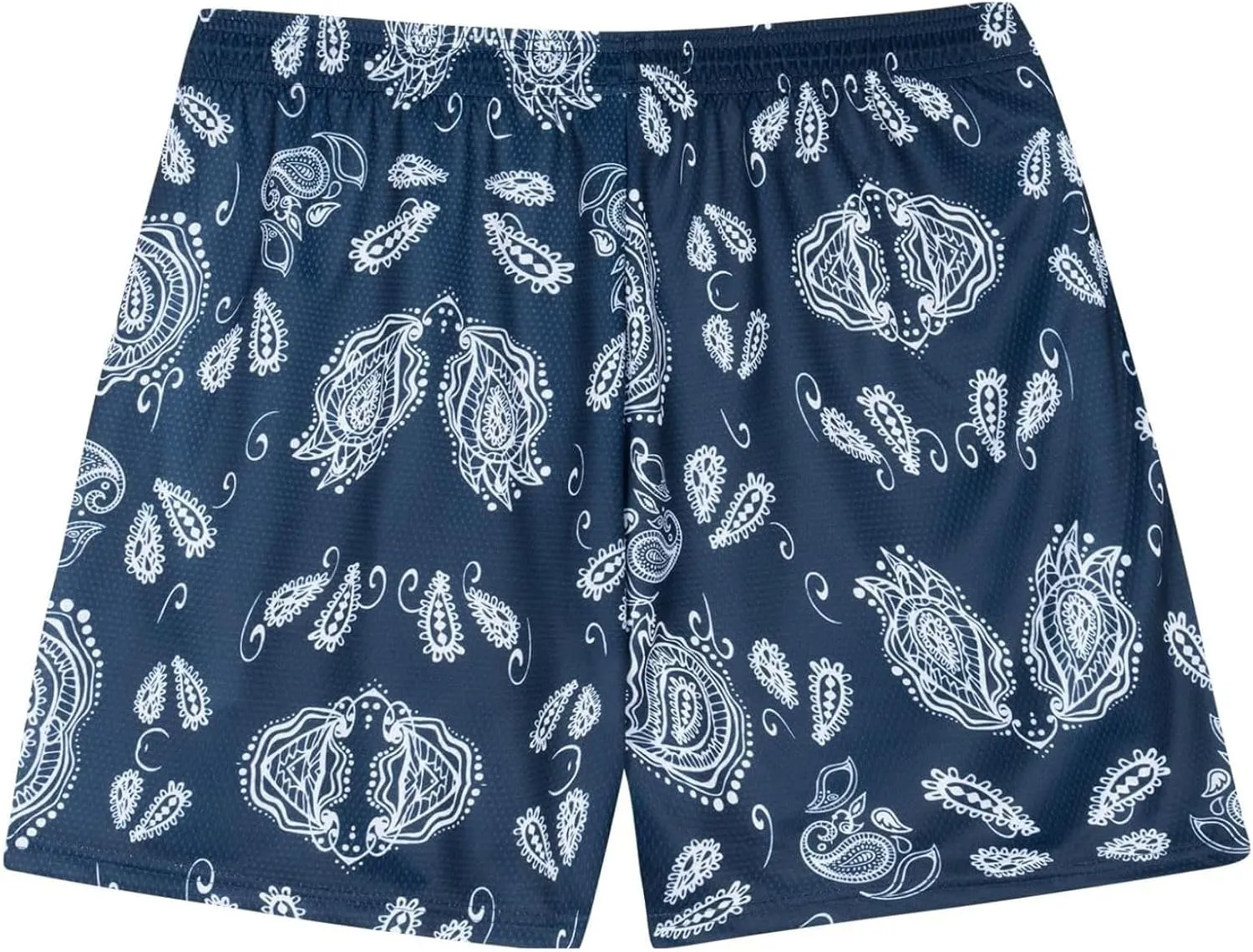Mens Running Quick-Dry Gym Shorts with Paisley Design Lightweight Athletic Casual Shorts,Pockets for Outdoor