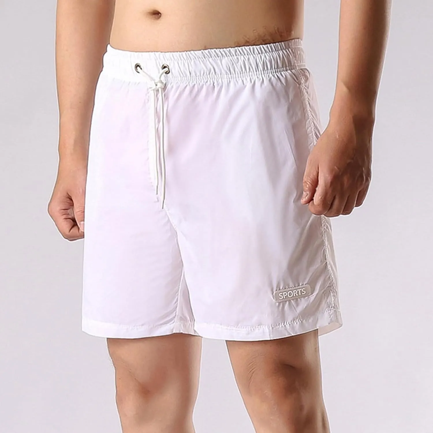 Mens Shorts Summer Elastic Waist Drawstring Casual Shorts Lightweight Hiking Running Workout Quick Dry Athletic Shorts
