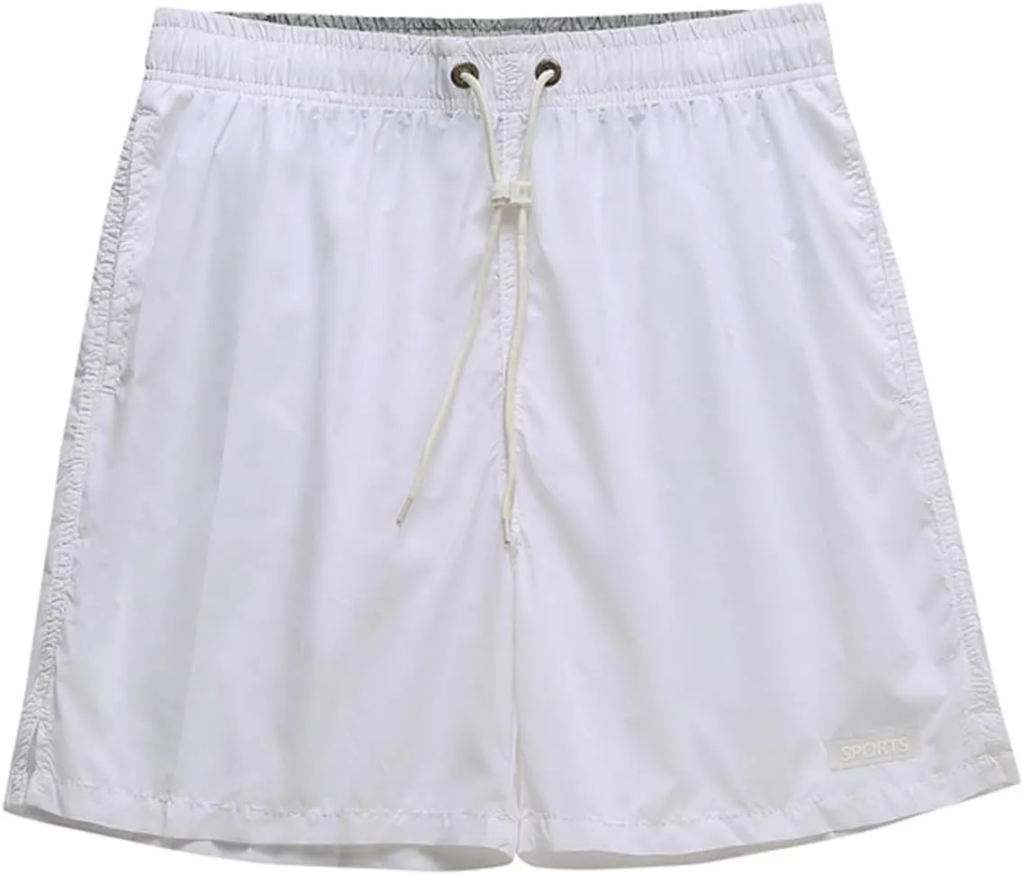 Mens Shorts Summer Elastic Waist Drawstring Casual Shorts Lightweight Hiking Running Workout Quick Dry Athletic Shorts
