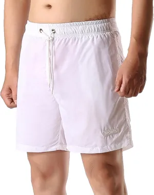 Mens Shorts Summer Elastic Waist Drawstring Casual Shorts Lightweight Hiking Running Workout Quick Dry Athletic Shorts