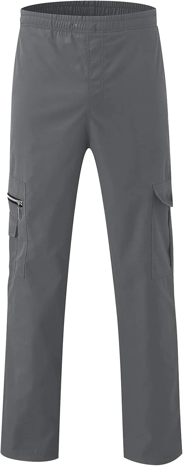 Men's Stretch Cargo Pants, Hiking Multi-Pocket Tactical Work Slim Fit Cargo Pants for Men Casual Jogging Pants
