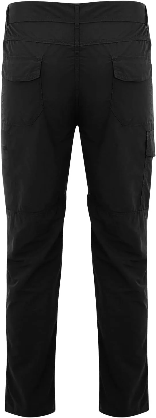 Mens Tactical Waterproof Pants Relaxed Fit Work Hiking Multi Pockets Flex Camo Cargo Trousers