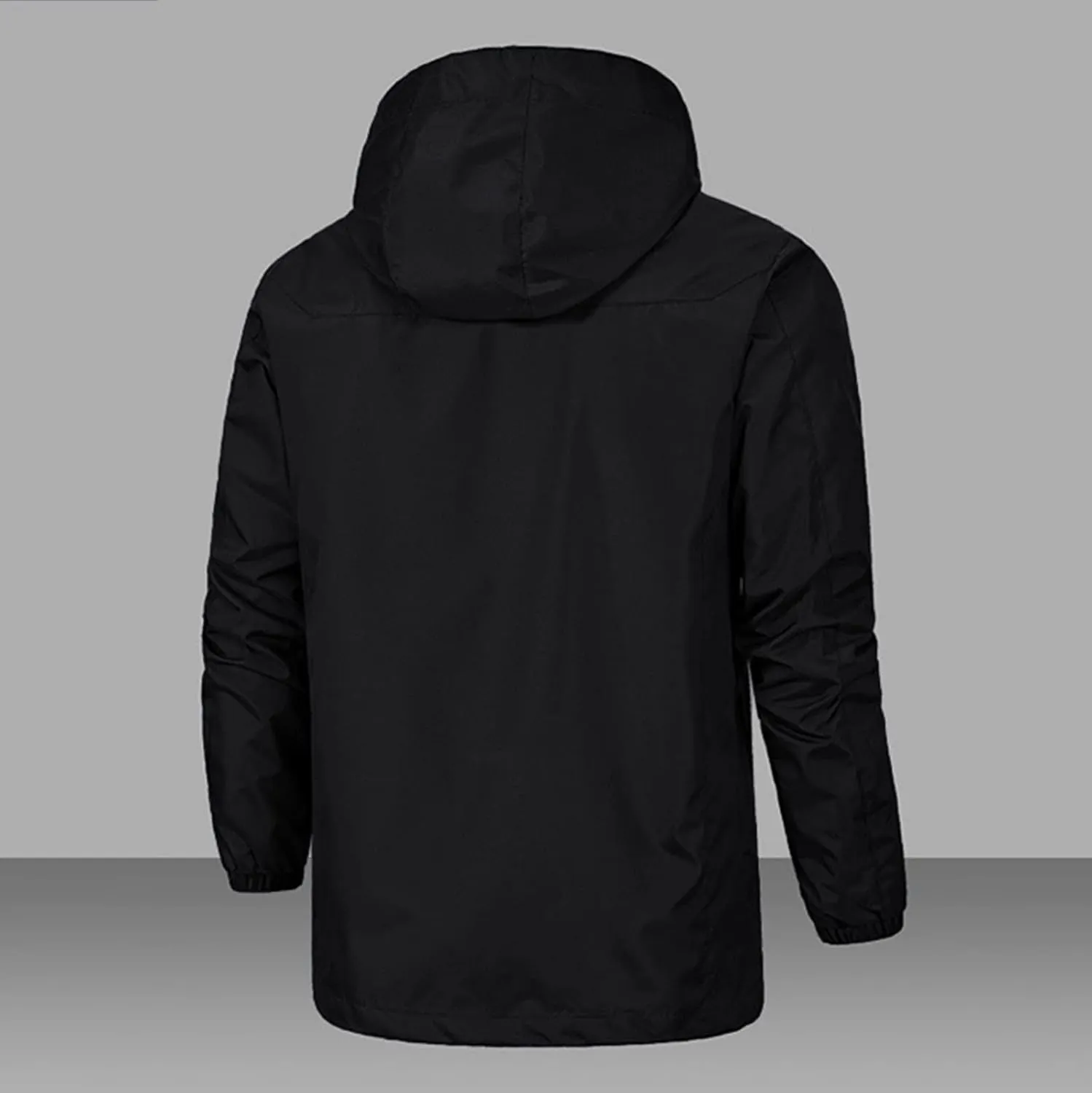 Mens Windbreaker Jacket Lightweight Water-Resistant Rain Jacket Casual Windbreakers Hooded Coat Outdoor Sportswear