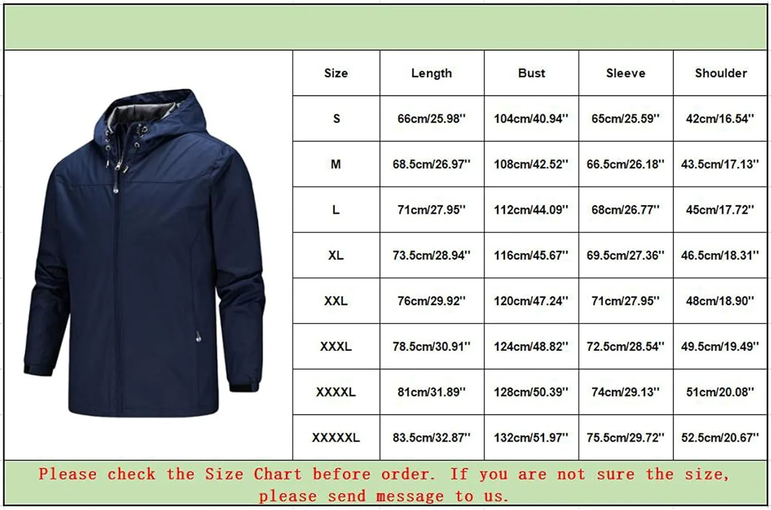 Mens Windbreaker Jacket Lightweight Water-Resistant Rain Jacket Casual Windbreakers Hooded Coat Outdoor Sportswear