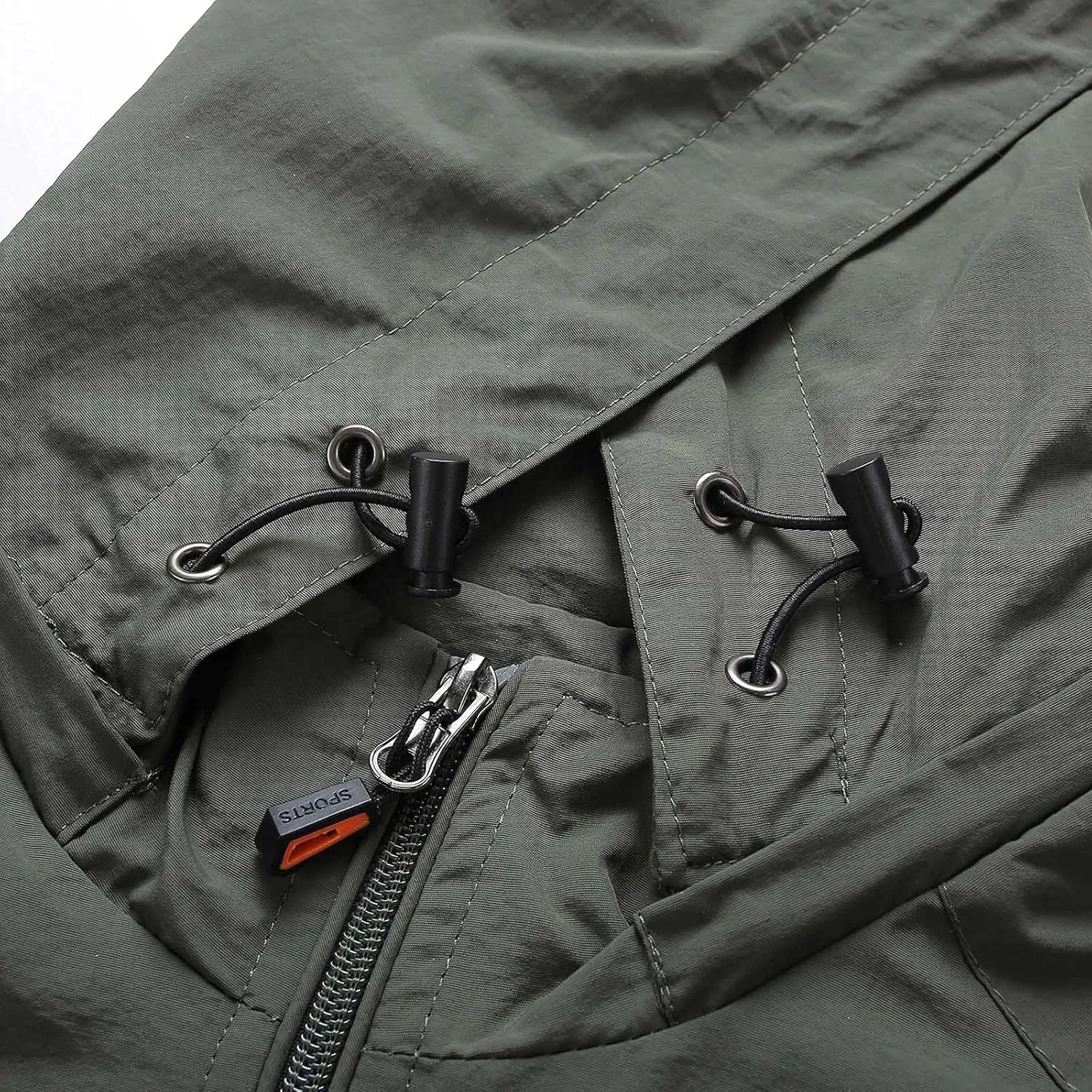 Mens Windbreaker Jacket Lightweight Water-Resistant Rain Jacket Casual Windbreakers Hooded Coat Outdoor Sportswear