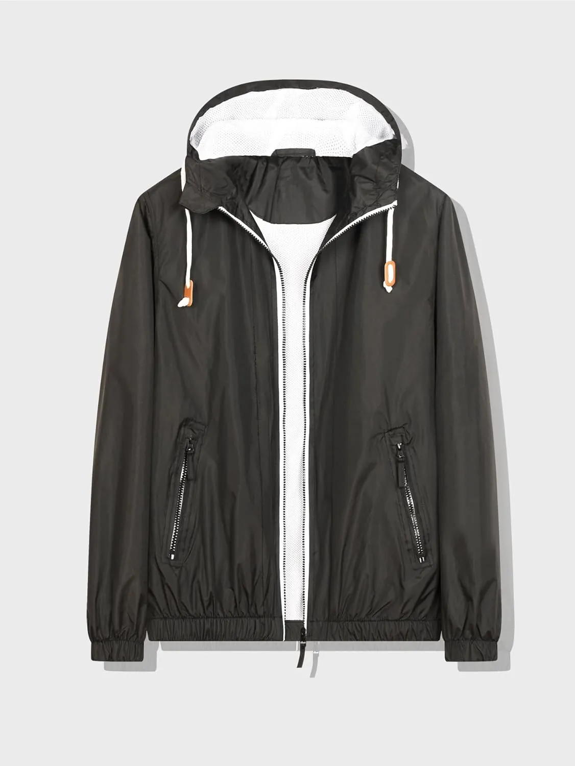Men's Windbreaker Rain Jacket Lightweight Water-Resistant Hooded Rain Shell Outdoors Raincoat Windbreakers for Men