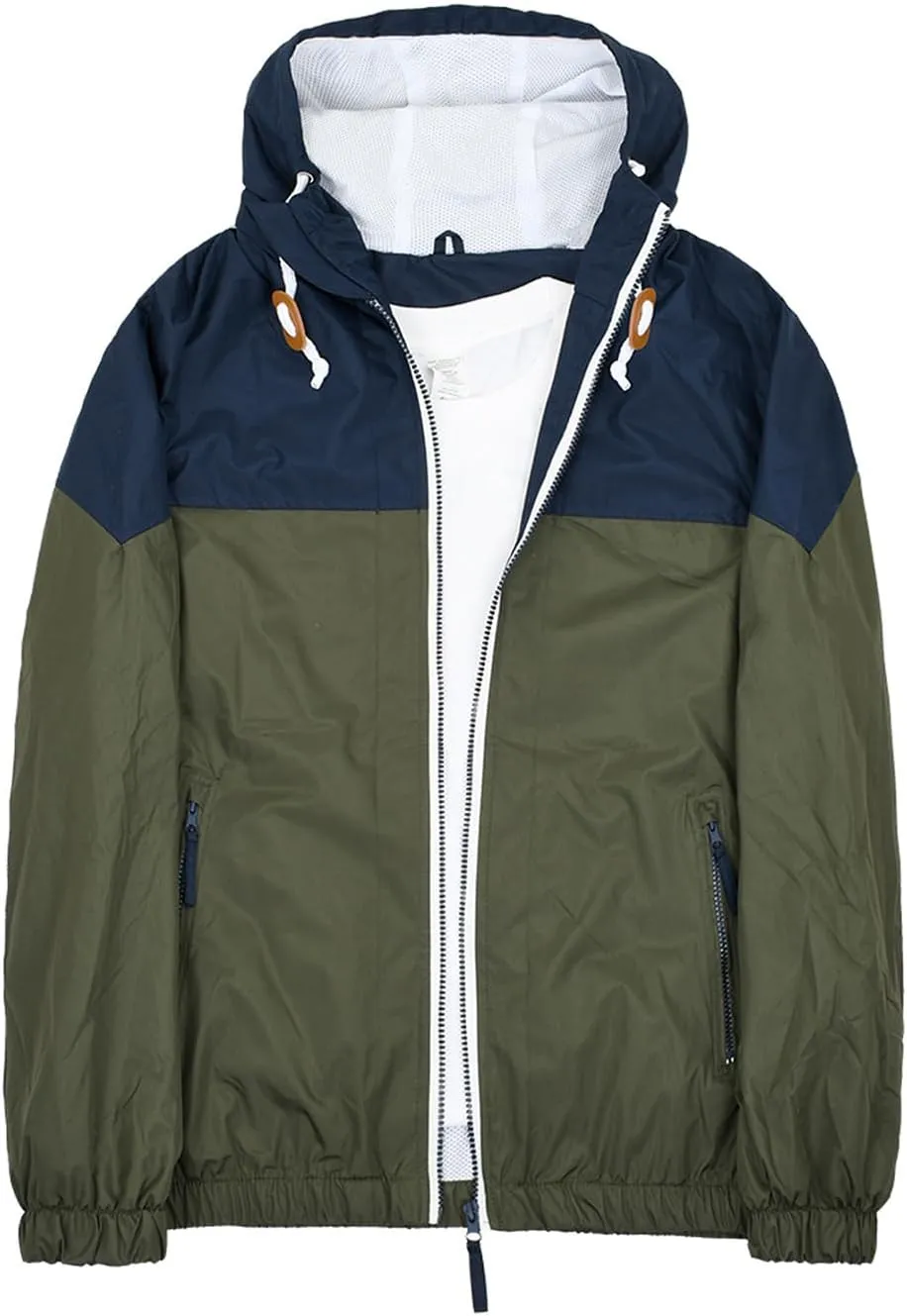Men's Windbreaker Rain Jacket Lightweight Water-Resistant Hooded Rain Shell Outdoors Raincoat Windbreakers for Men